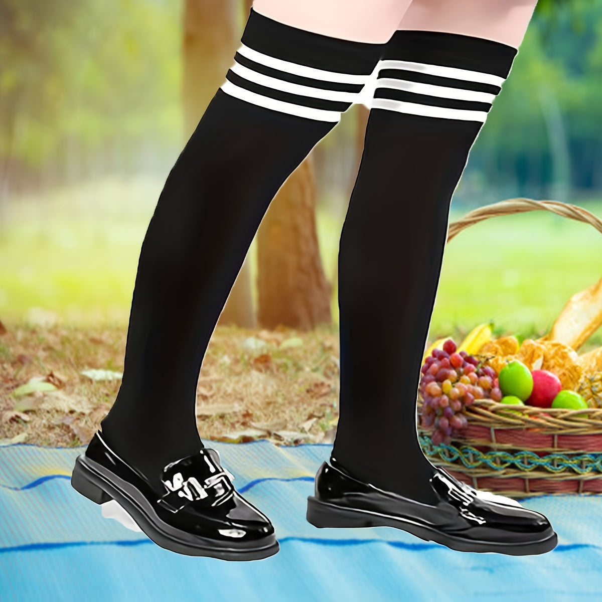 6 Pairs Thigh High Socks