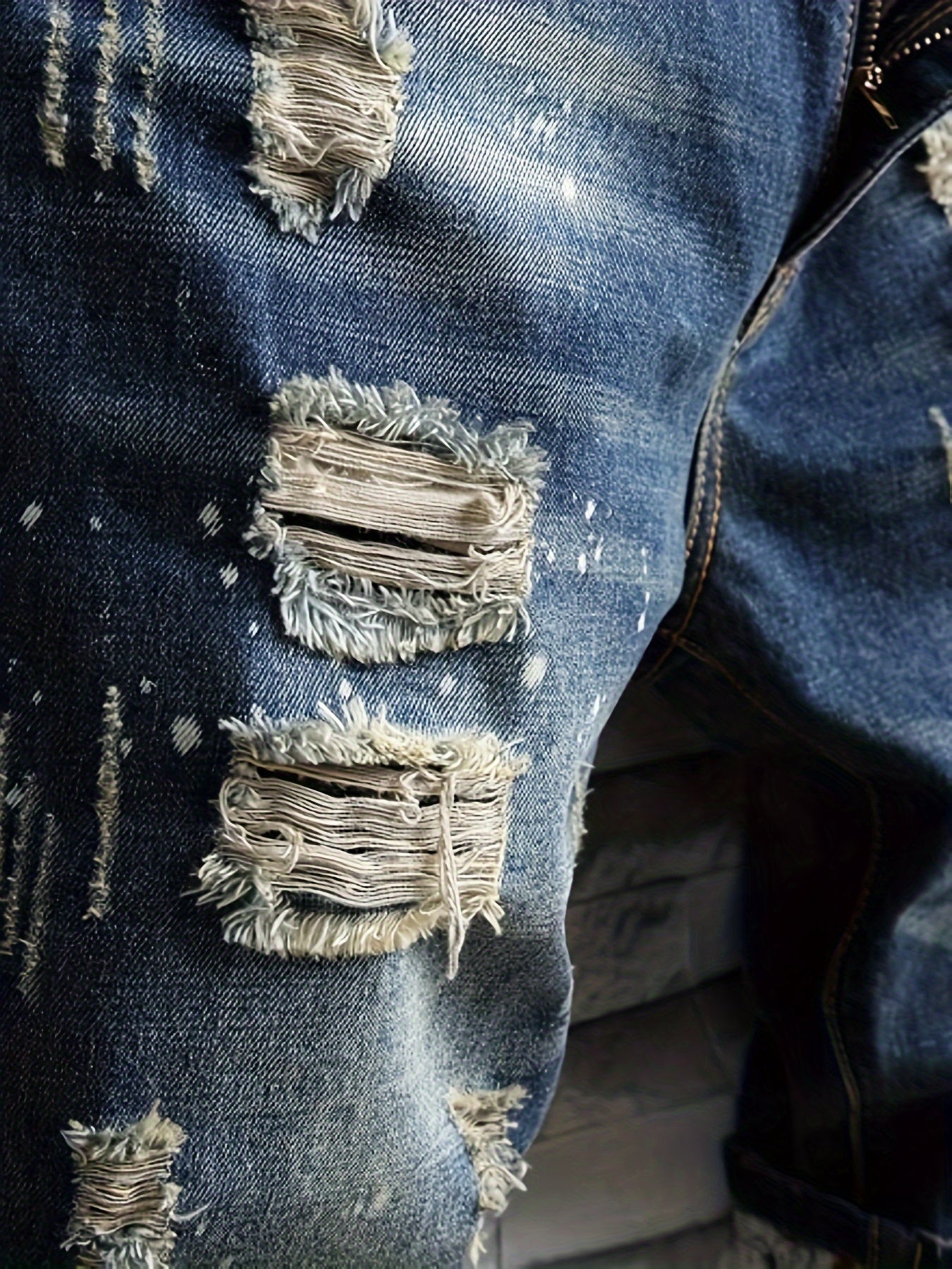 Ripped Denim Shorts