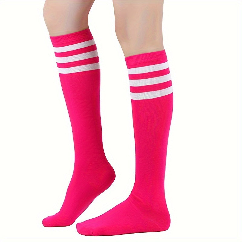 5 Pairs College Style Simple Knee High Socks