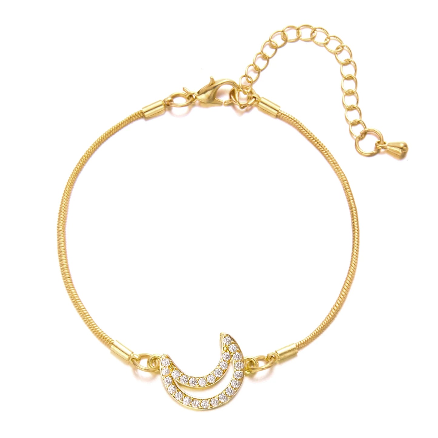 Elegant Crystal Flower Bracelet