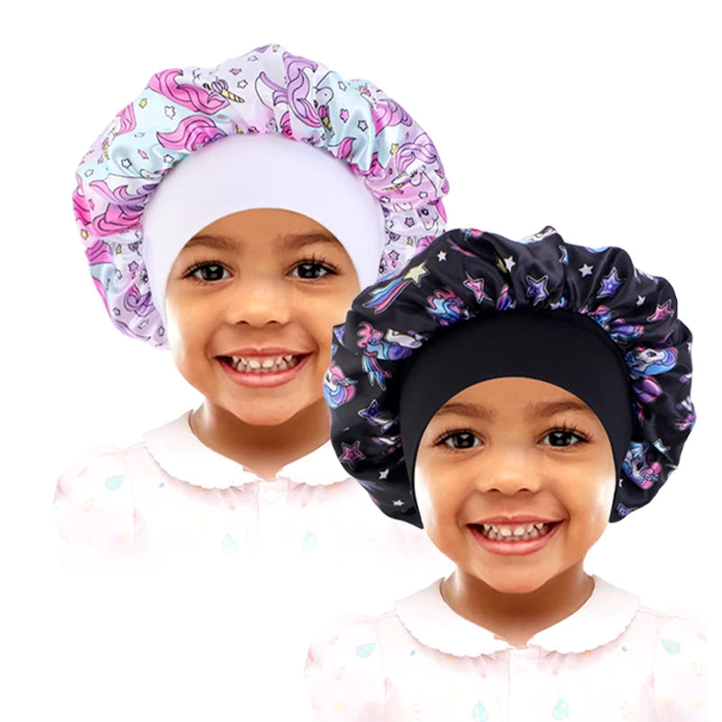 Kids Print Satin Bonnet