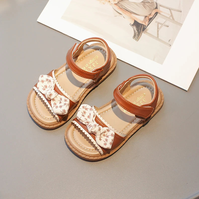 Children's Fashion Sweet Bowknot Open Toe Sandals