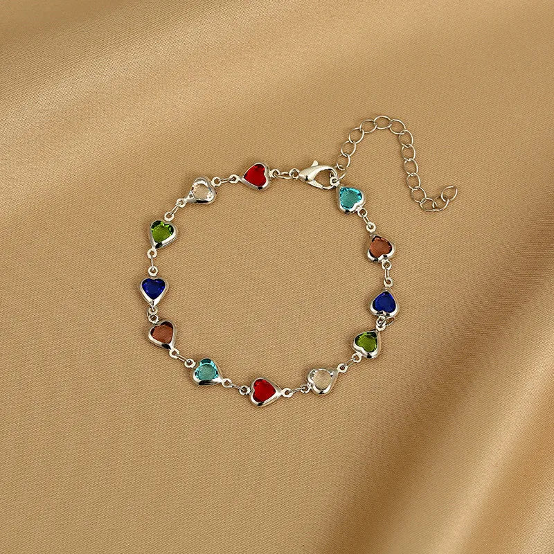 Exquisite Heart Shaped Charm Bracelet