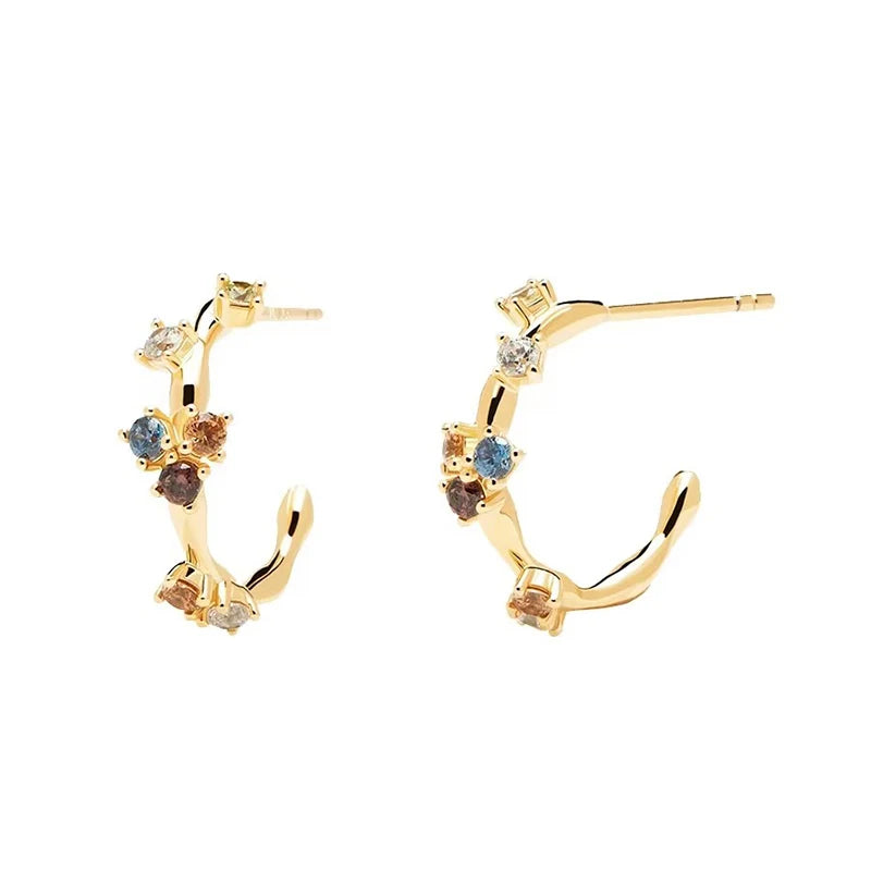 Colorful Fashion Zirconia Earrings