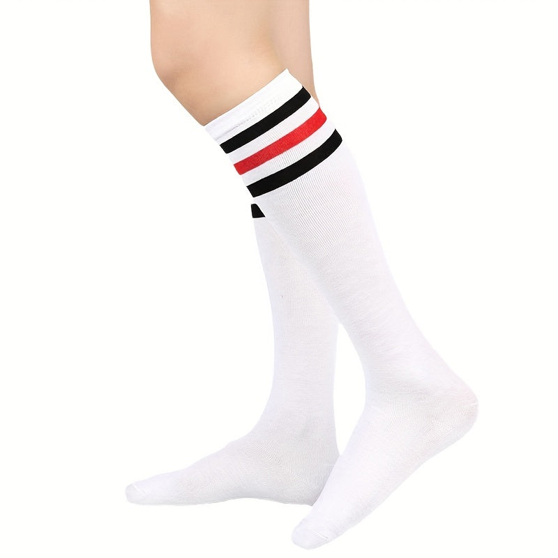 5 Pairs College Style Simple Knee High Socks