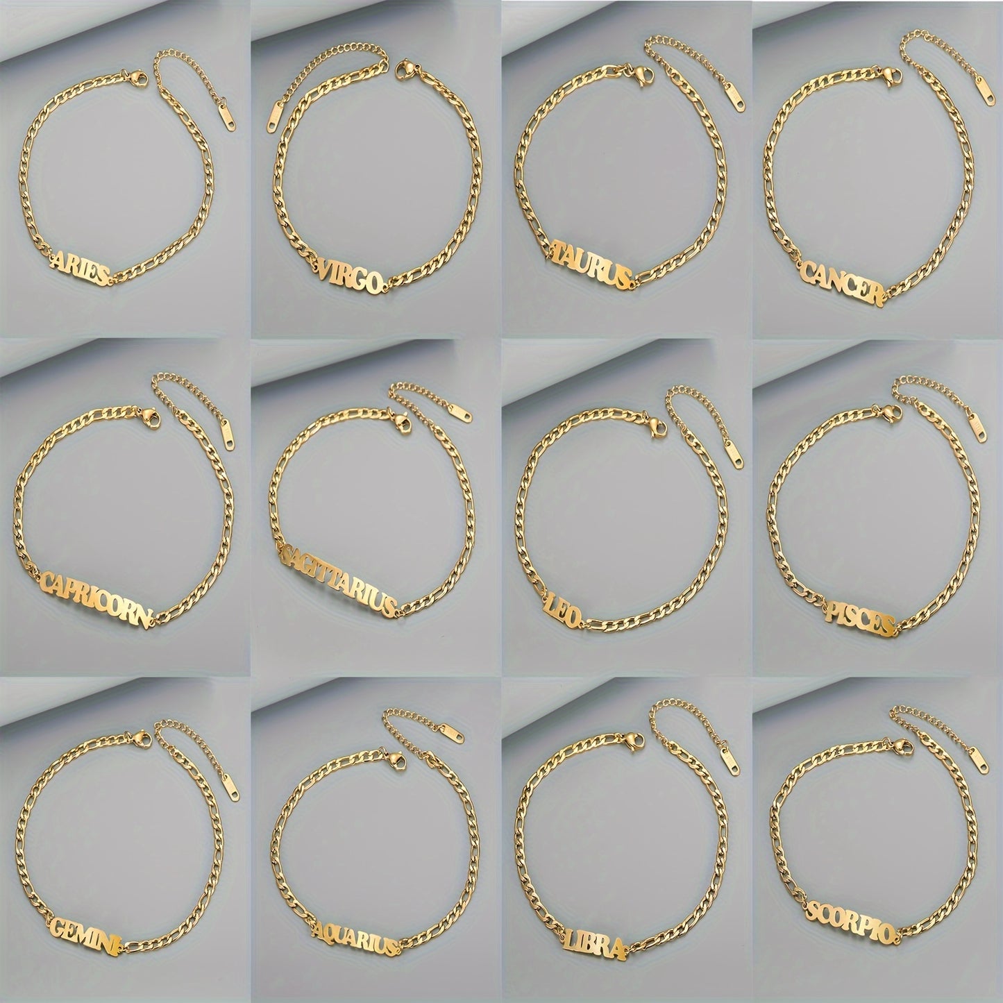 Twelve Zodiac Constellations Anklet