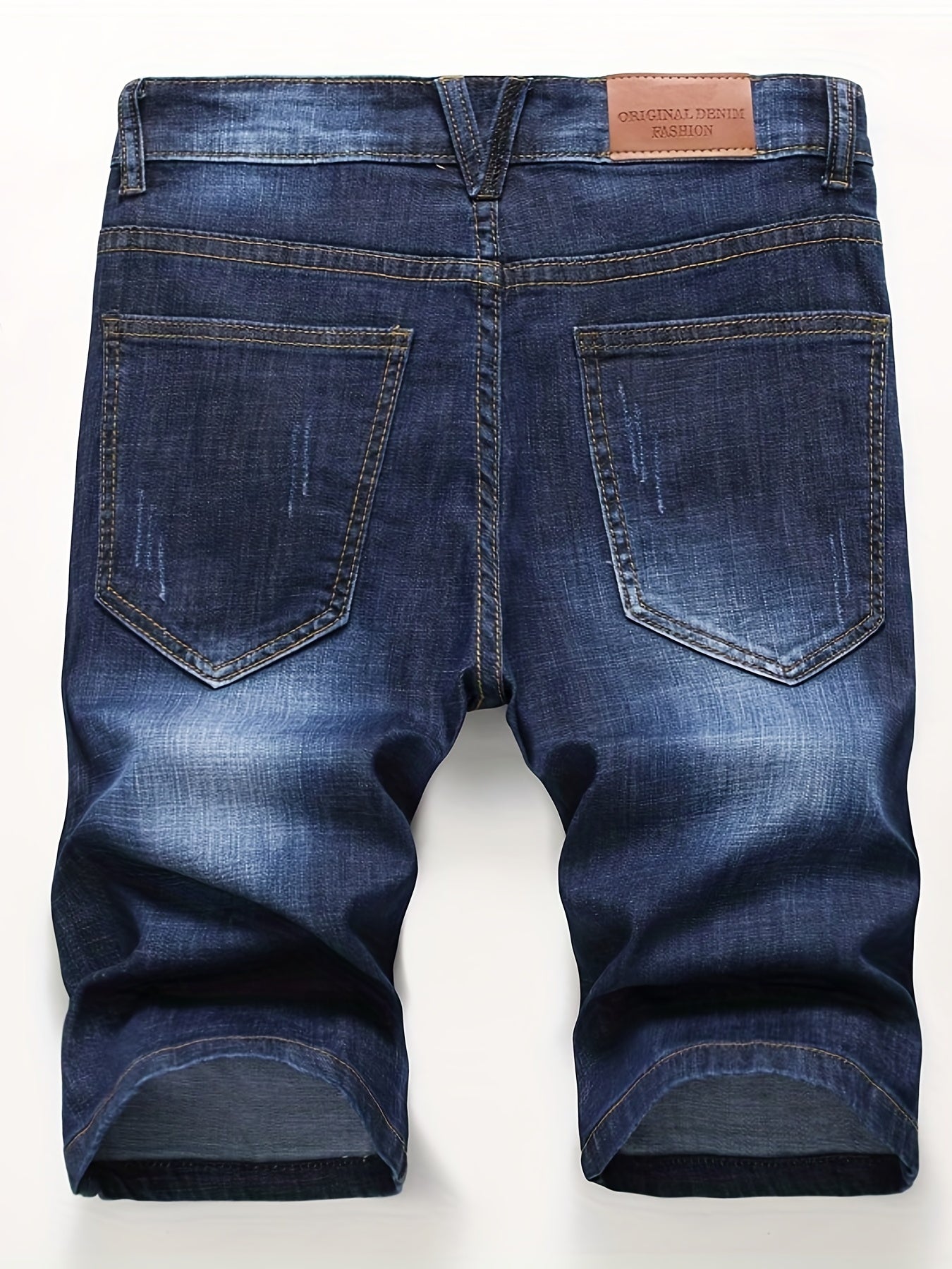 Deep Blue Ripped Denim Shorts