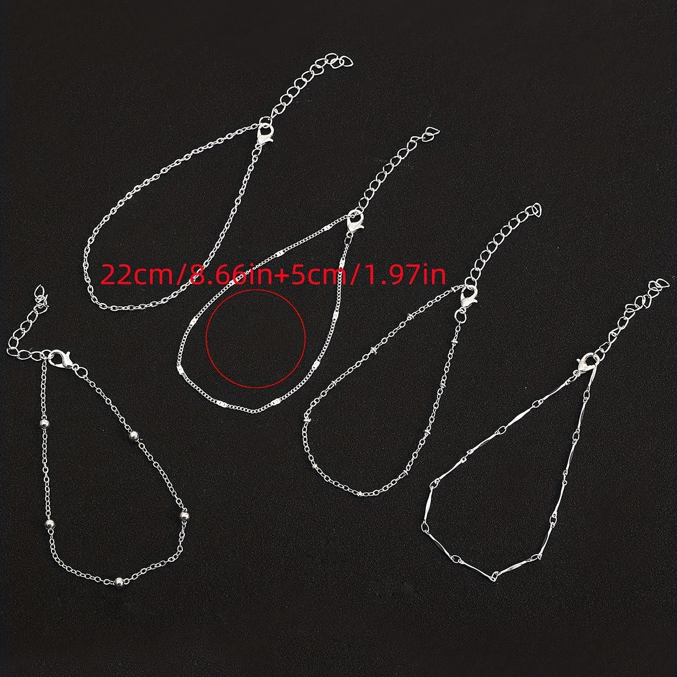 Simple And Stylish Five-layer Anklet