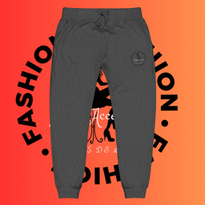 Embroidered Cozy Fleece Sweatpants — Rose Pink Casual Joggers