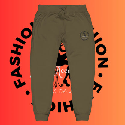 Embroidered Cozy Fleece Sweatpants — Rose Pink Casual Joggers