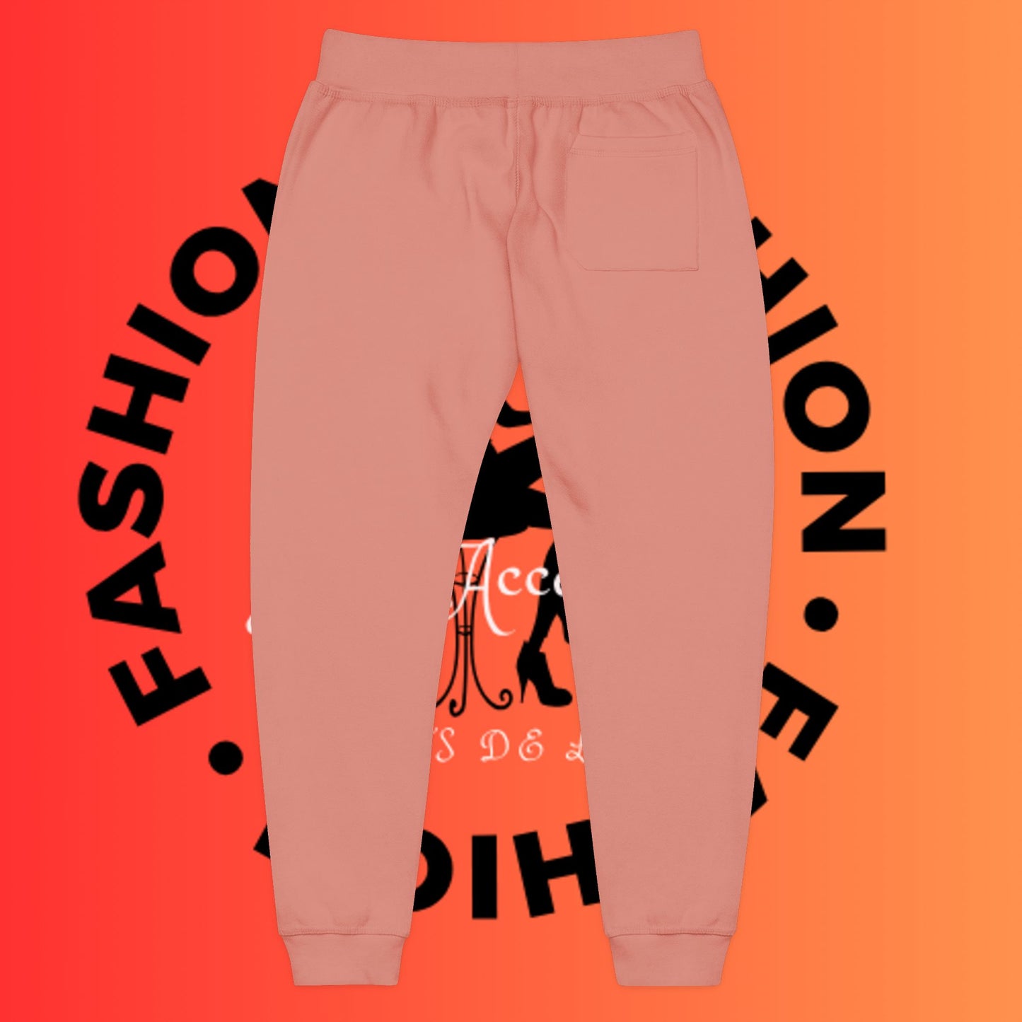 Embroidered Cozy Fleece Sweatpants — Rose Pink Casual Joggers