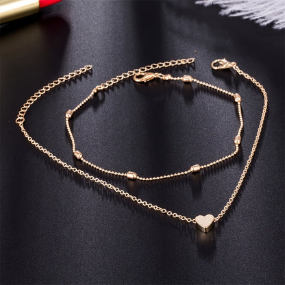 Beaded Heart Anklet