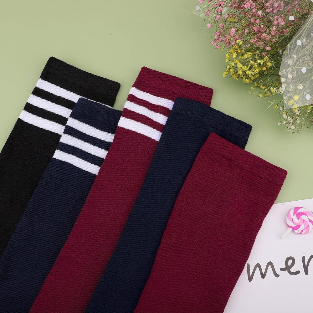 6 Pairs Thigh High Socks