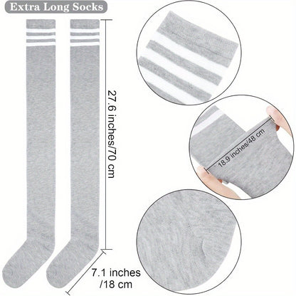 6 Pairs Thigh High Socks