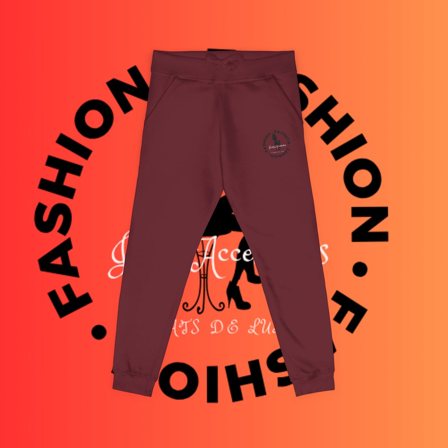 Embroidered Cozy Fleece Sweatpants — Rose Pink Casual Joggers