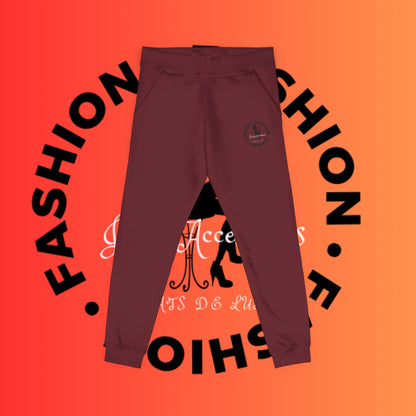 Embroidered Cozy Fleece Sweatpants — Rose Pink Casual Joggers