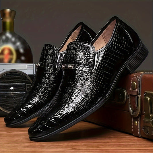 Stylish Crocodile Embossed Oxfords