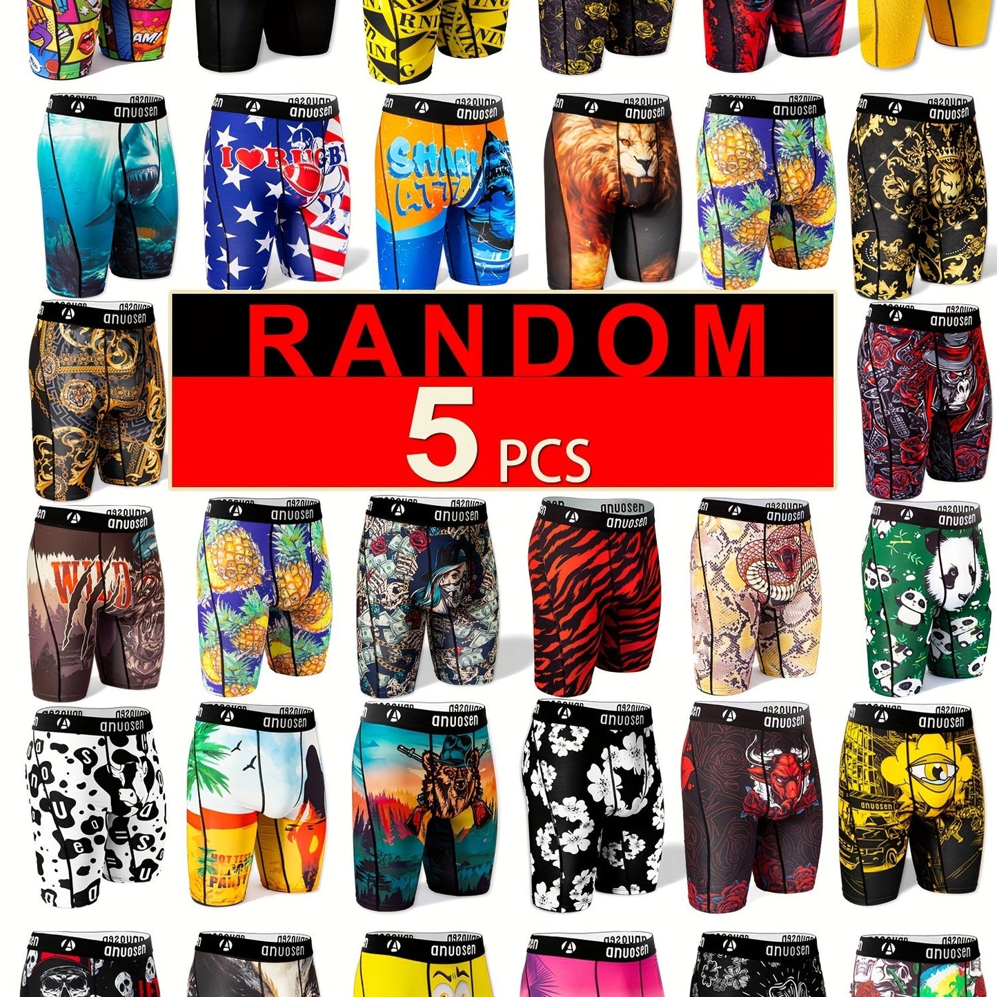 5pcs Boxer Briefs