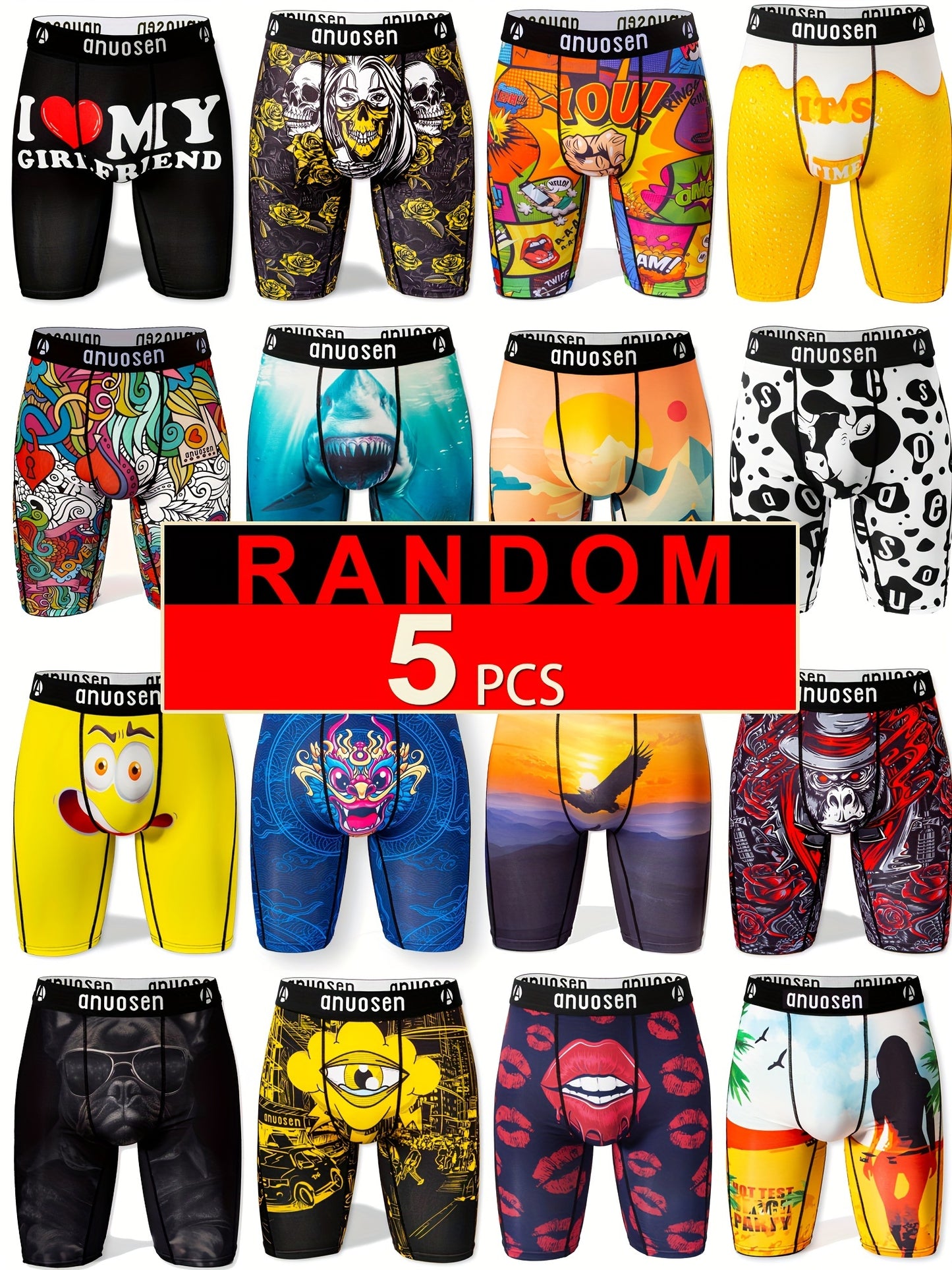 5pcs Boxer Briefs