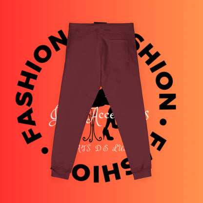 Embroidered Cozy Fleece Sweatpants — Rose Pink Casual Joggers