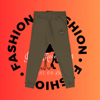 Embroidered Cozy Fleece Sweatpants — Rose Pink Casual Joggers