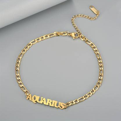 Twelve Zodiac Constellations Anklet