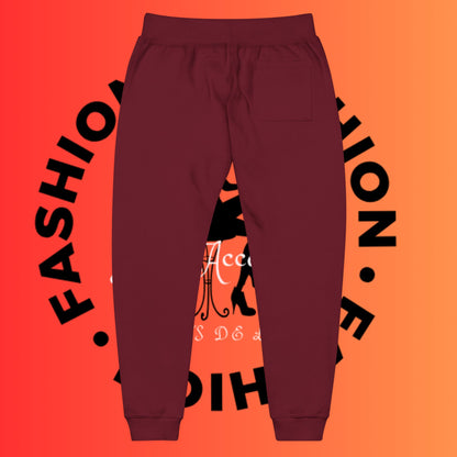 Embroidered Cozy Fleece Sweatpants — Pink Relaxed Joggers