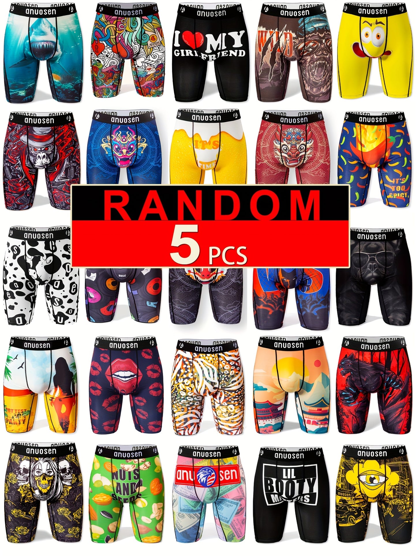 5pcs Boxer Briefs