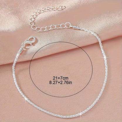 2pcs beautiful plated wavy shiny cross pendant anklet, single/double layer cross pendant anklet, perfect Valentine's Day, Birthday, Christmas gift, Perfect Valentine's Day, birthday, Christmas gift for family and friends.
