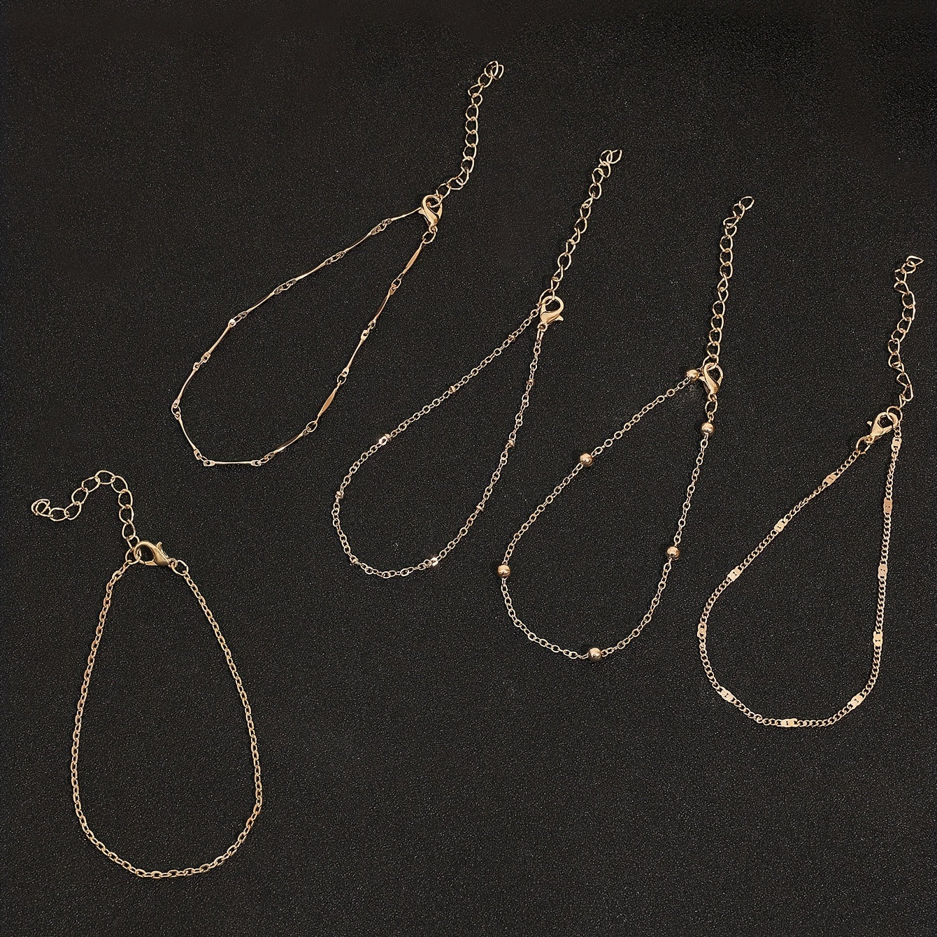 Simple And Stylish Five-layer Anklet