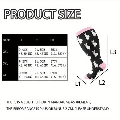 3 Pairs Plus Size Compression Socks