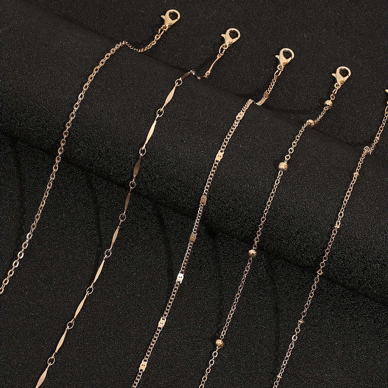 Simple And Stylish Five-layer Anklet