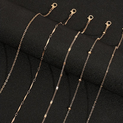 Simple And Stylish Five-layer Anklet