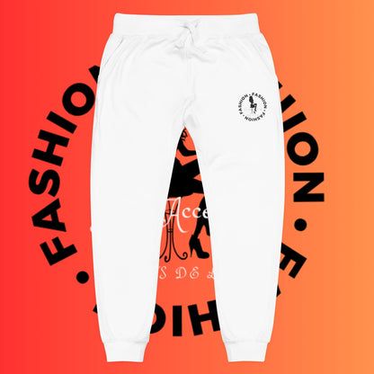 Embroidered Cozy Fleece Sweatpants — Pink Relaxed Joggers