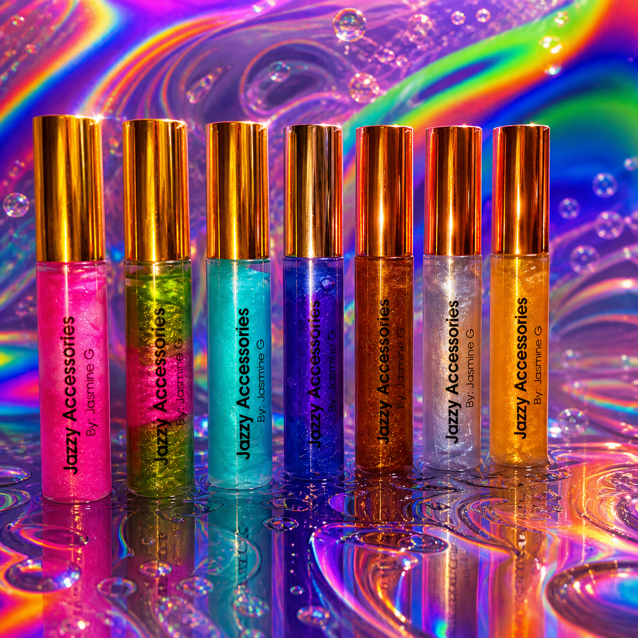 Mini Lip Gloss Set – 7 Travel-Size High-Shine Tubes