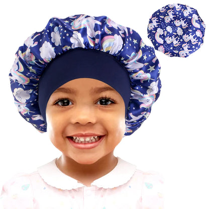 Kids Print Satin Bonnet