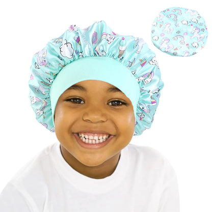 Kids Print Satin Bonnet