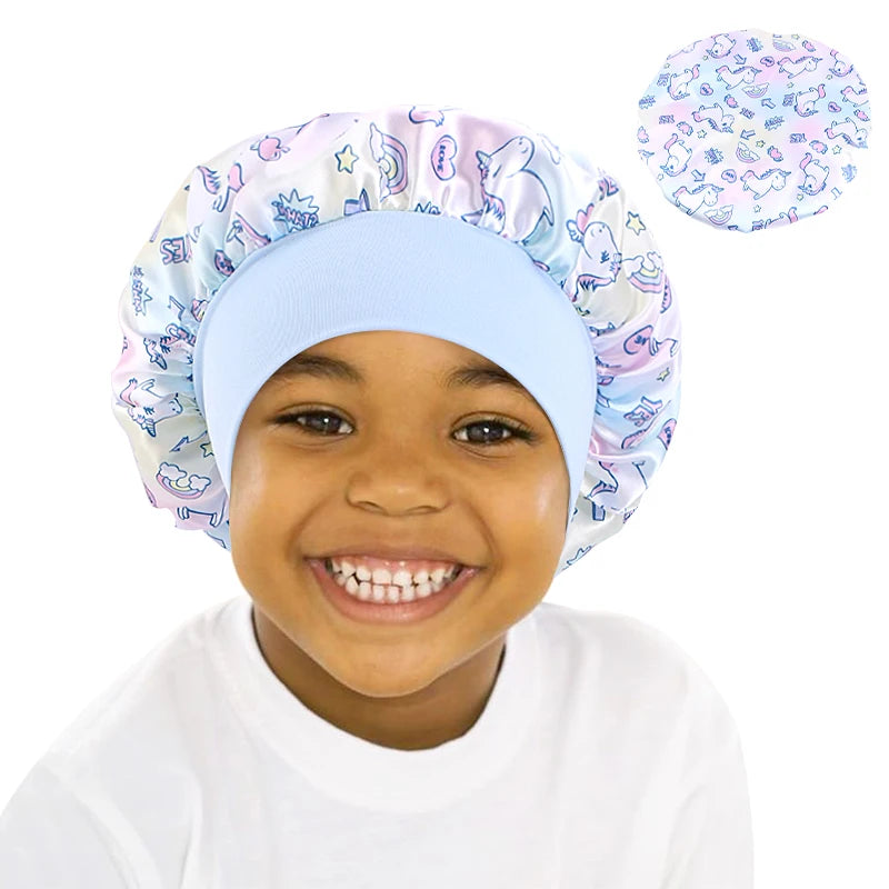 Kids Print Satin Bonnet
