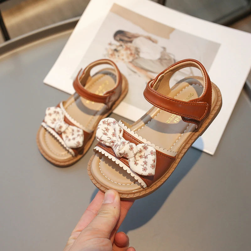 Children's Fashion Sweet Bowknot Open Toe Sandals