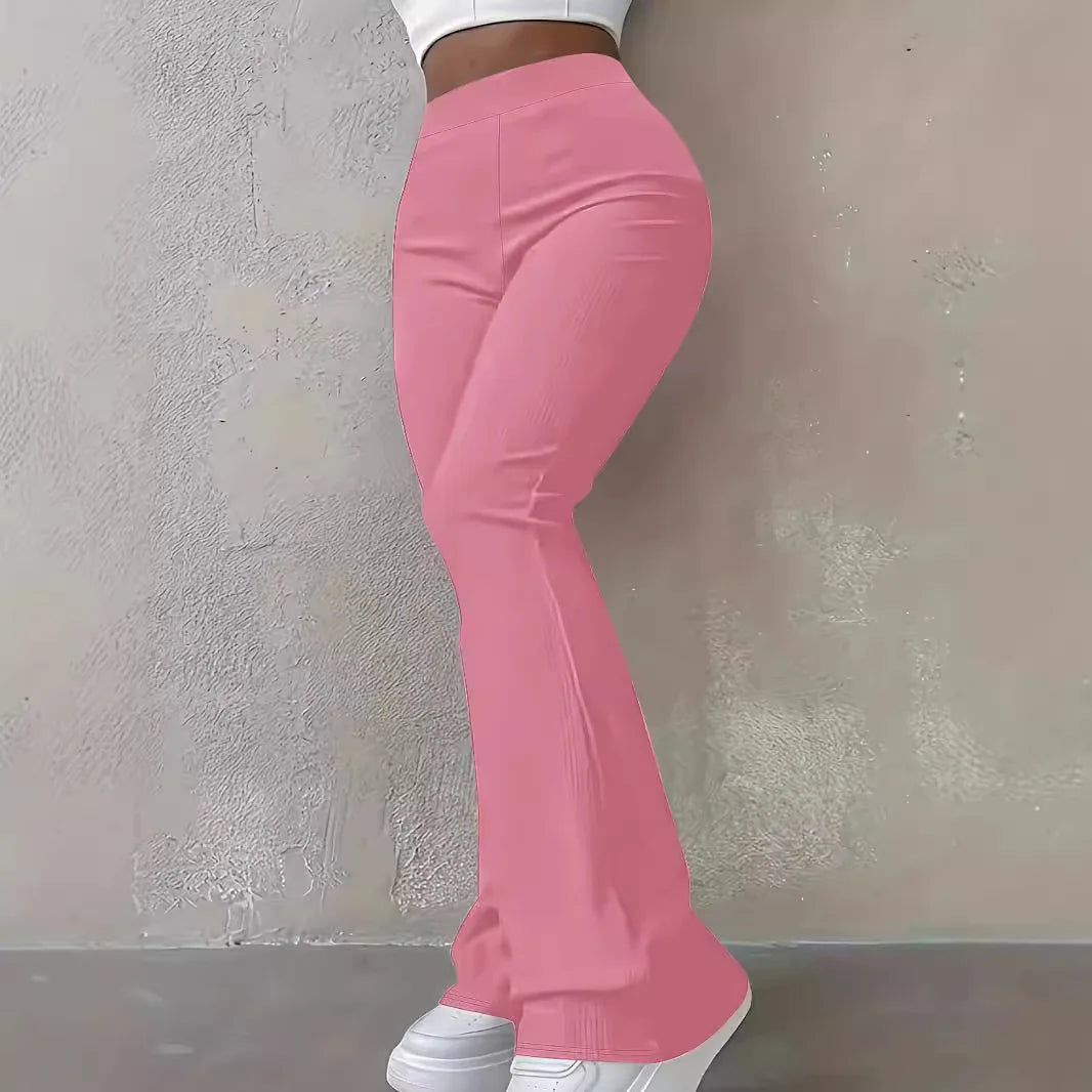 Simple Fashion Slim Ribbed Leggings