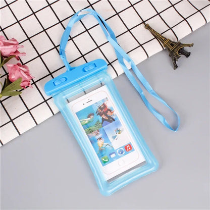 Waterproof Swimming Mobile Phone Cases Macron AirBag Hanging Neck Cases Diving Skiing Universal Phone Bag for All Phones 7 Inch
