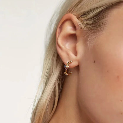 Colorful Fashion Zirconia Earrings