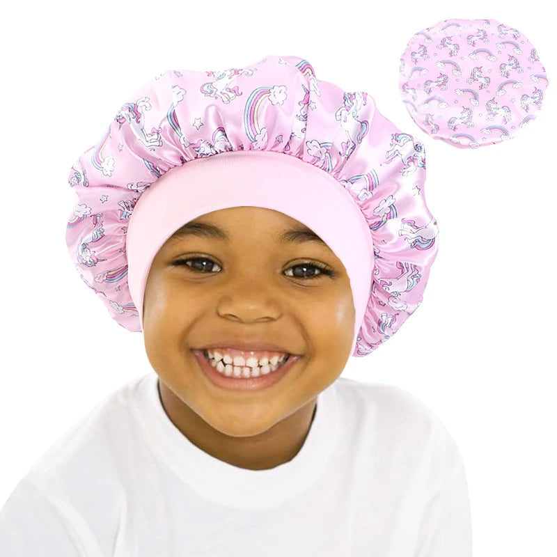 Kids Print Satin Bonnet
