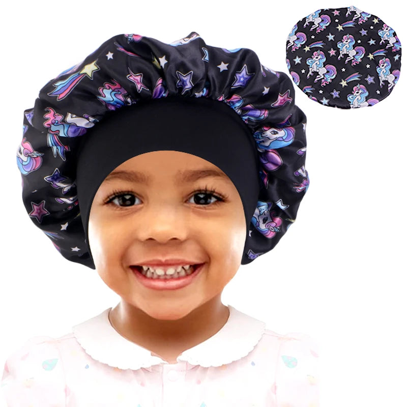 Kids Print Satin Bonnet