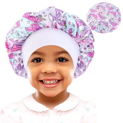 Kids Print Satin Bonnet