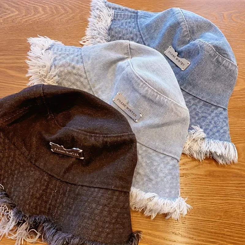 Stylish Denim Bucket Hat - Lightweight, and Elastic Fisherman Hat for Women - Perfect for Daily Wear and Holiday Gift