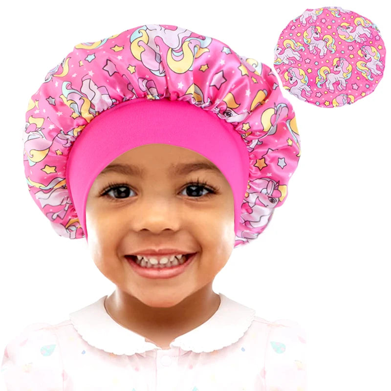Kids Print Satin Bonnet