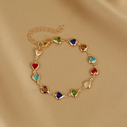 Exquisite Heart Shaped Charm Bracelet