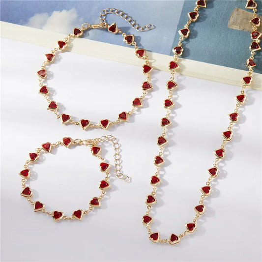 Exquisite Heart Shaped Charm Bracelet