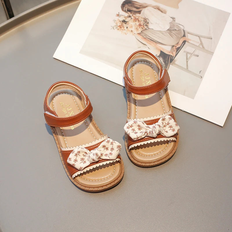 Children's Fashion Sweet Bowknot Open Toe Sandals